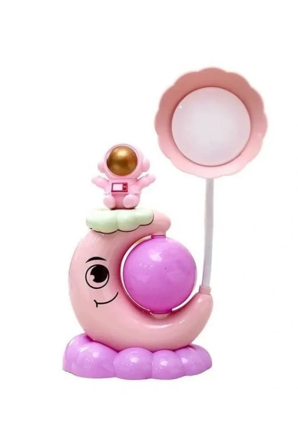 Bidebuvar Çocuk Odası Ay ve Astronot Desenli Gece Lambası