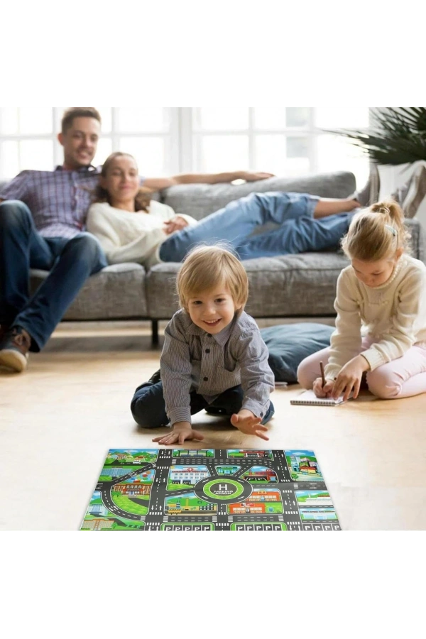 Bidebuvar Çocuk Oyun Matı (Mutlu Şehir Hayatı)