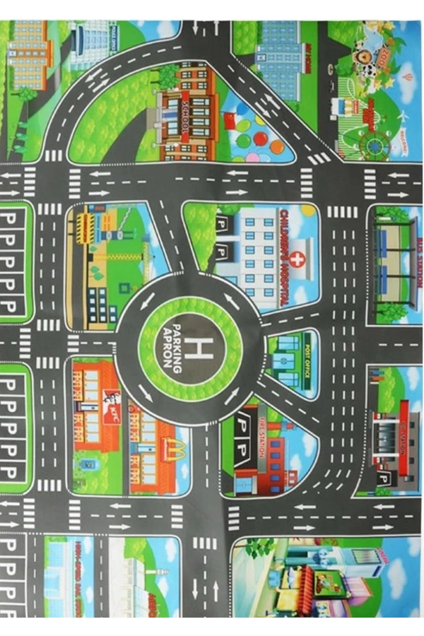 Bidebuvar Çocuk Oyun Matı (Mutlu Şehir Hayatı)