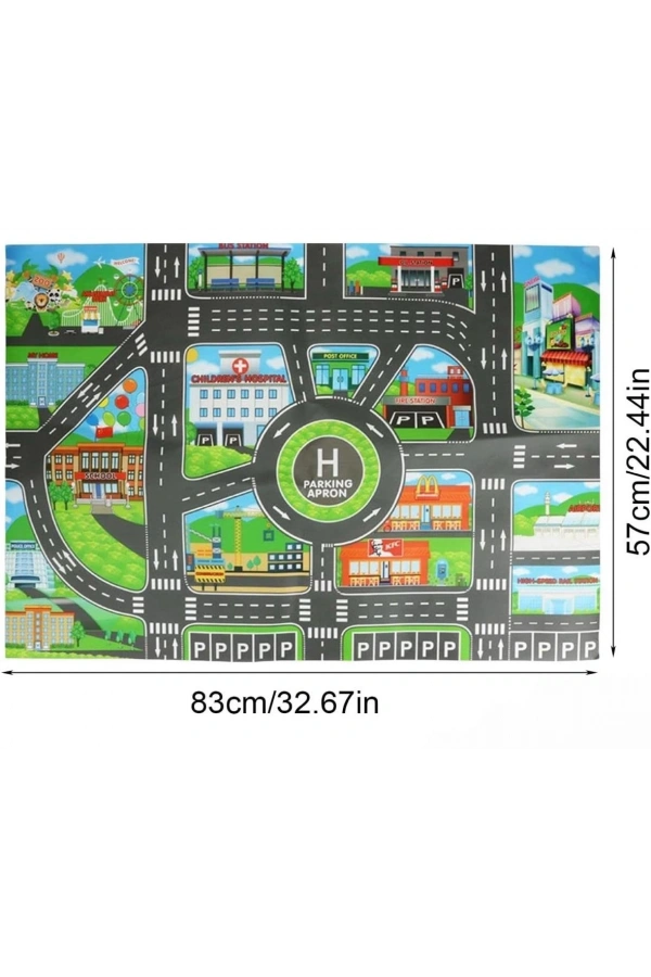 Bidebuvar Çocuk Oyun Matı (Mutlu Şehir Hayatı)