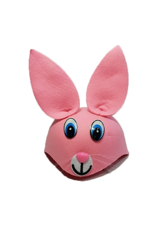 Bidebuvar Çocuk Tavşan Şapkası Pembe Renk