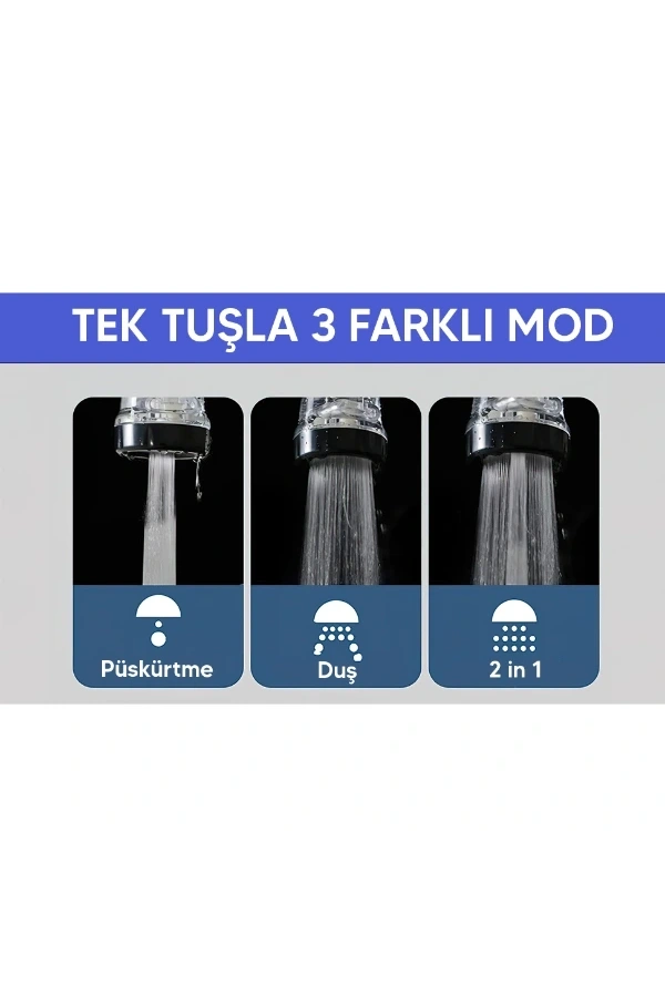 Bidebuvar Çok Fonksiyonlu Musluk Başlığı