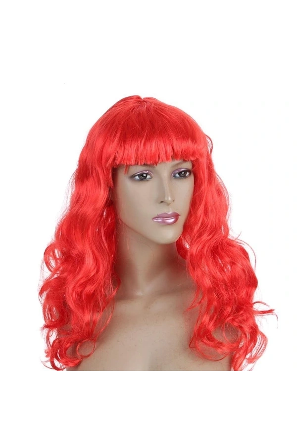 Bidebuvar Dalgalı Kırmızı Peruk Saç
