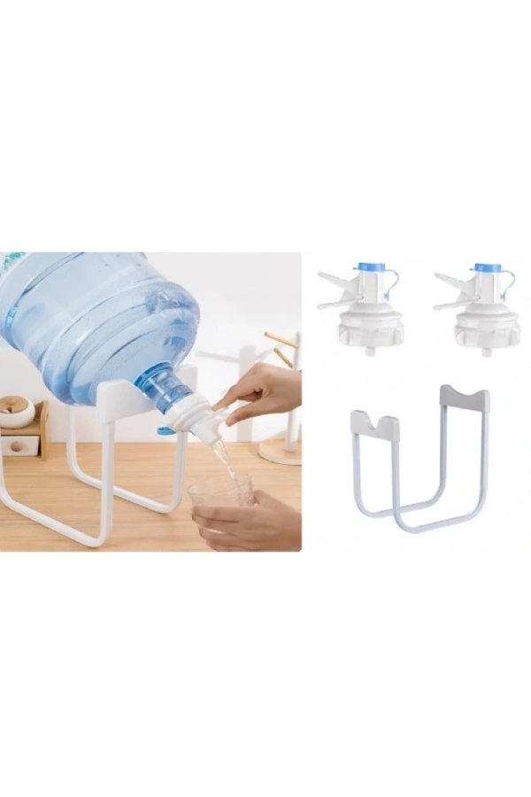 Bidebuvar Damacana Musluk Başlığı ve Metal Ayak Stand Seti