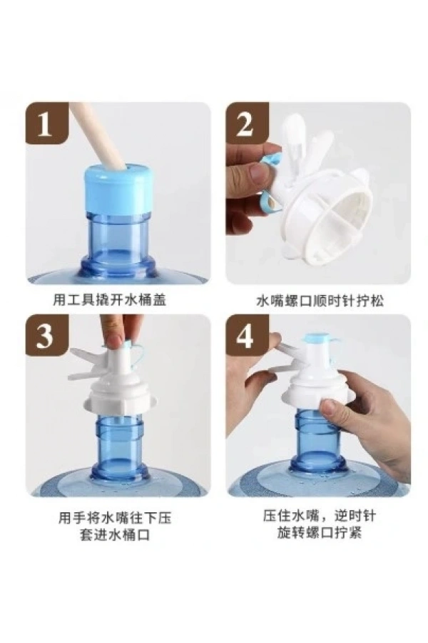 Bidebuvar Damacana Musluk Başlığı ve Metal Ayak Stand Seti