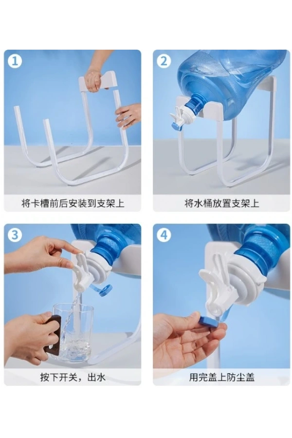 Bidebuvar Damacana Musluk Başlığı ve Metal Ayak Stand Seti