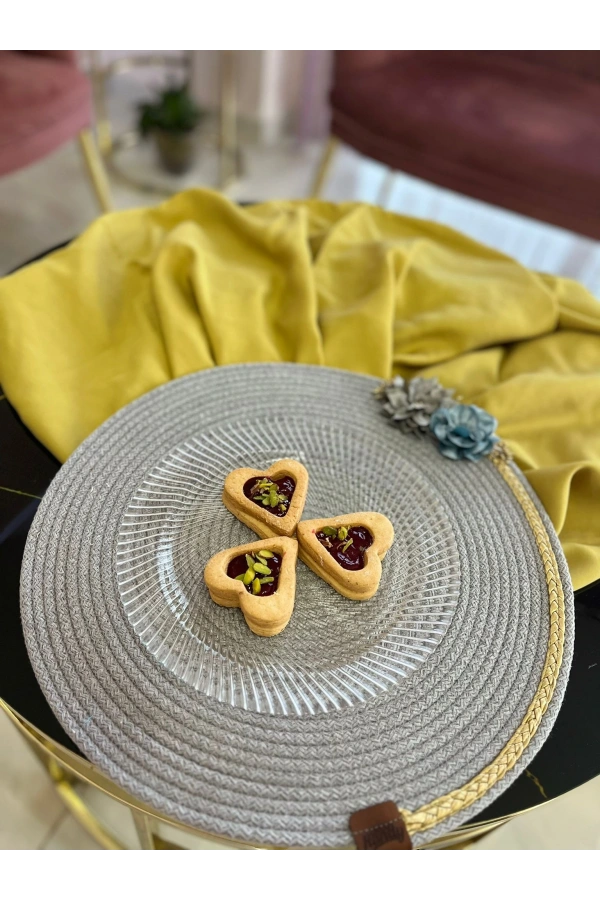 Bidebuvar DecoHandy 39cm Çiçekli Jüt Örme Supla Amerikan Servis