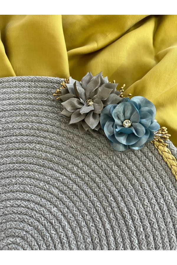 Bidebuvar DecoHandy 39cm Çiçekli Jüt Örme Supla Amerikan Servis