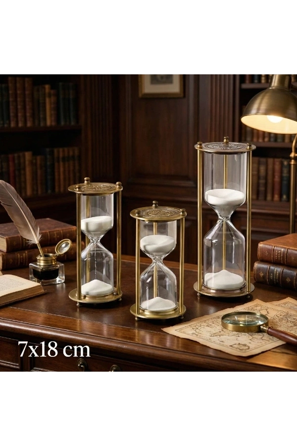 Bidebuvar Dekoratif Cam Kum Saati 7x18 cm