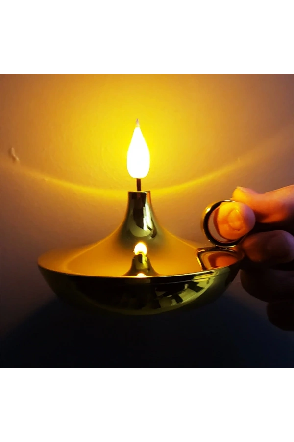 Bidebuvar Dekoratif Gold Pilli Mum Lamba