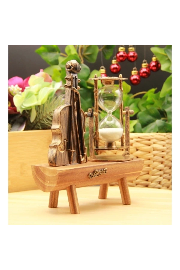 Bidebuvar Dekoratif Keman Tasarımlı Kum Saati