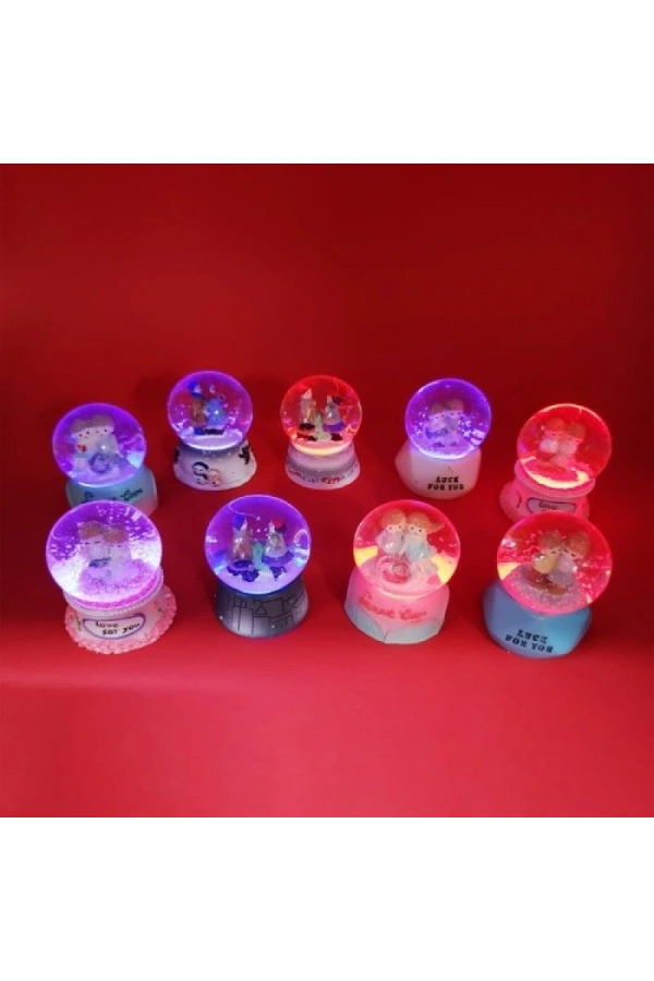 Bidebuvar Dekoratif Mini Boy Sevgililer Kar Küresi