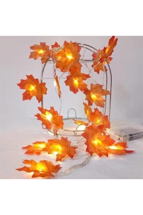 Bidebuvar Dekoratif Sonbahar Yapraklı Şerit LED Işık