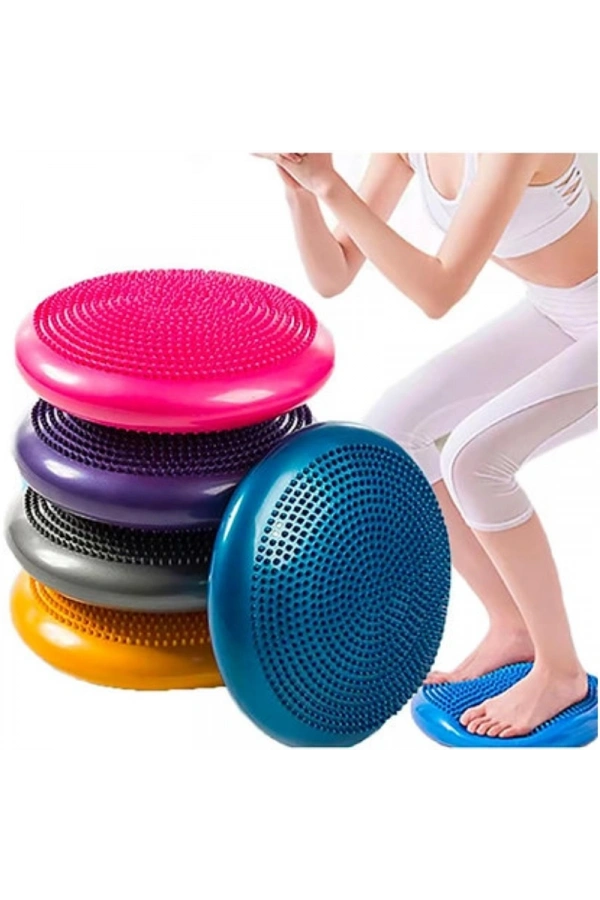 Bidebuvar Denge Diski - Dikenli Masaj Yüzeyli - Pilates ve Koordinasyon Minderi