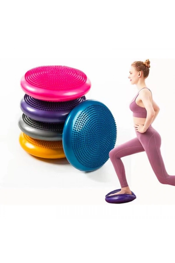 Bidebuvar Denge Diski - Dikenli Masaj Yüzeyli - Pilates ve Koordinasyon Minderi