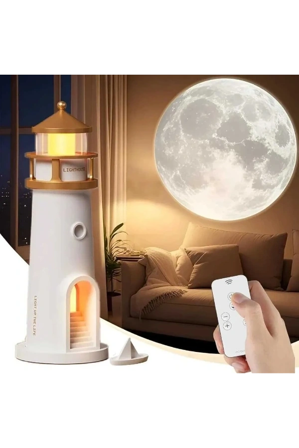 Bidebuvar Deniz Feneri Projektör Gece Lambası