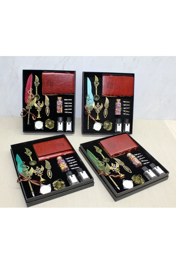 Bidebuvar Deri Defterli Divit Hokka Ve Mühür Seti Model 1