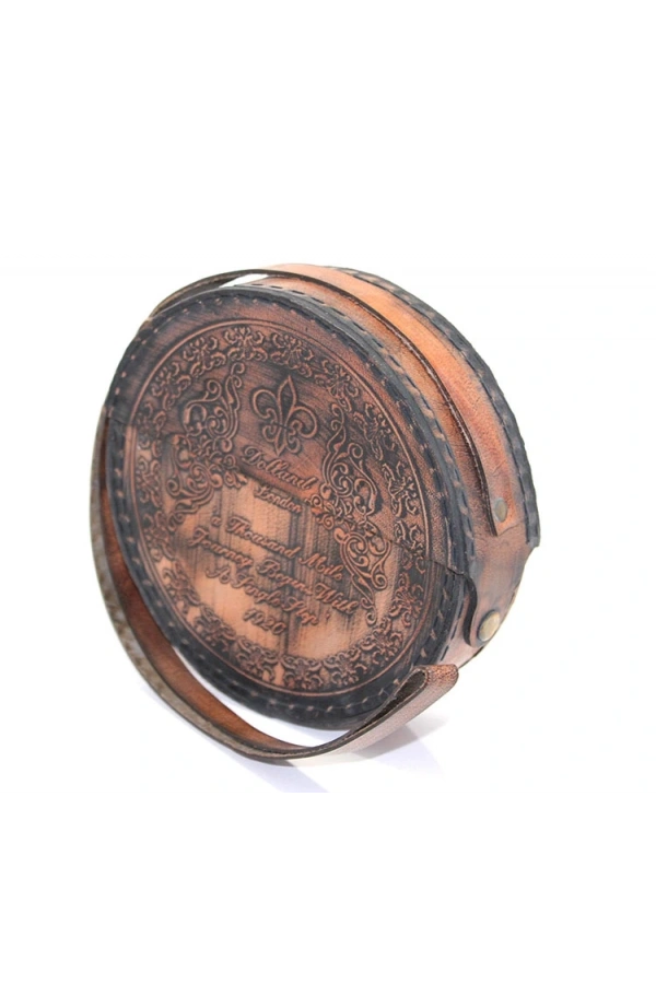 Bidebuvar Deri Kılıflı Pirinç Pusula