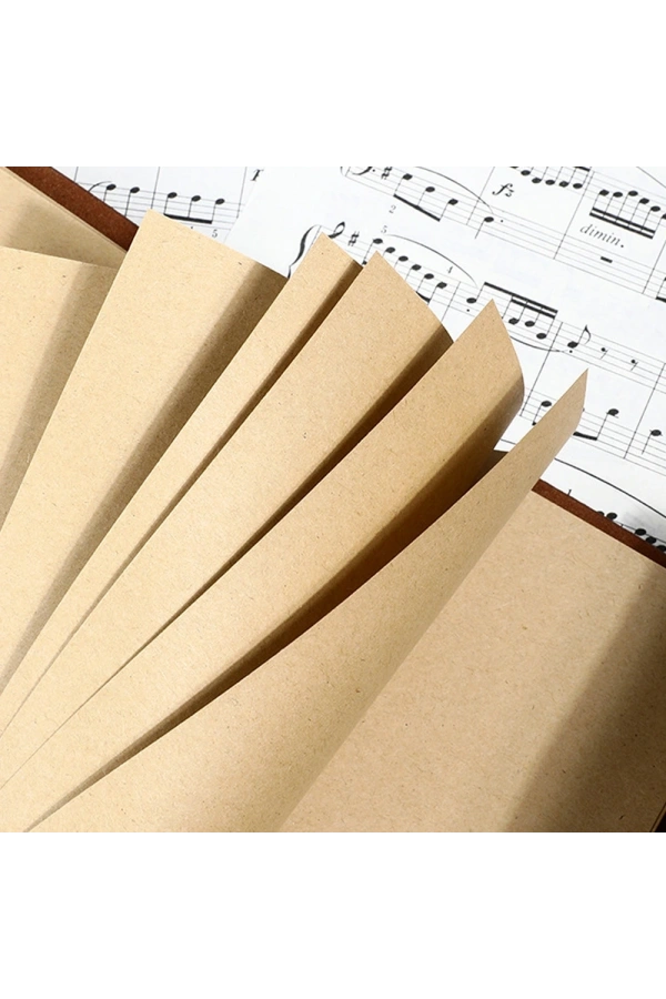 Bidebuvar Deri Yaprak Desenli Defter