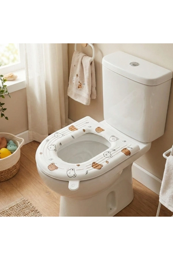 Bidebuvar Desenli Klozet Oturak Kılıfı