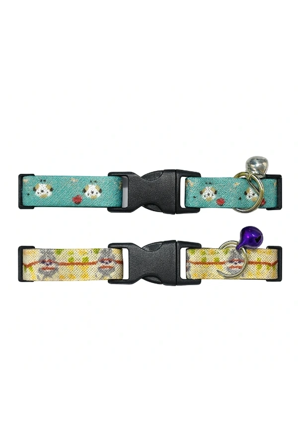 Bidebuvar Desenli Zilli Kedi Tasması