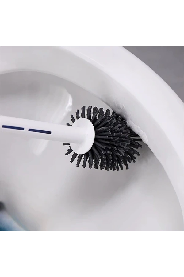 Bidebuvar Deterjan Hazneli Silikon Tuvalet Fırçası