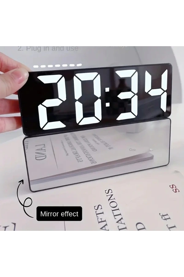 Bidebuvar Dijital Sese Duyarlı Alarmlı Masa Saati