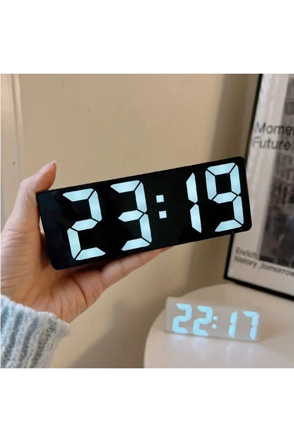 Bidebuvar Dijital Sese Duyarlı Alarmlı Masa Saati