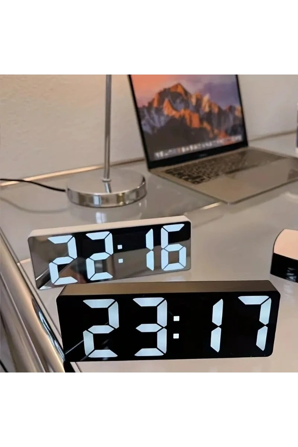 Bidebuvar Dijital Sese Duyarlı Alarmlı Masa Saati