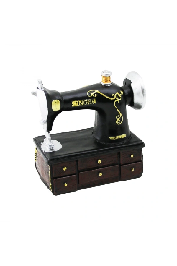 Bidebuvar Dikiş Makinesi Tasarımlı Biblo - Vintage Model - Nostaljik Dekor