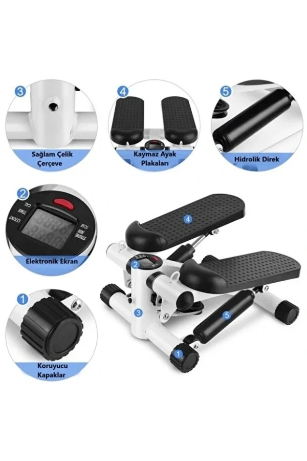 Bidebuvar Direnç Lastikli Mini Stepper Egzersiz Aleti