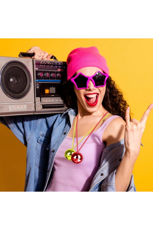 Bidebuvar Disko Topu Kolye Seti 6 Adet