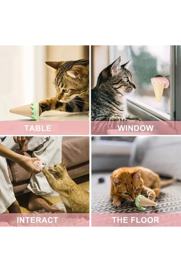 Bidebuvar DONDURMA ŞEKLİNDE KEDİ NANESİ KEDİ OTU
