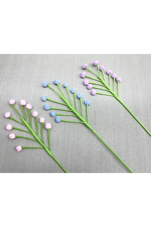 Bidebuvar El Örgüsü Dekoratif Tomurcuk Çiçeği