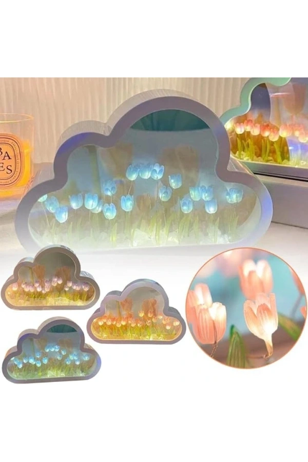 Bidebuvar El Yapımı Büyük Boy Bulut Gece Lambası