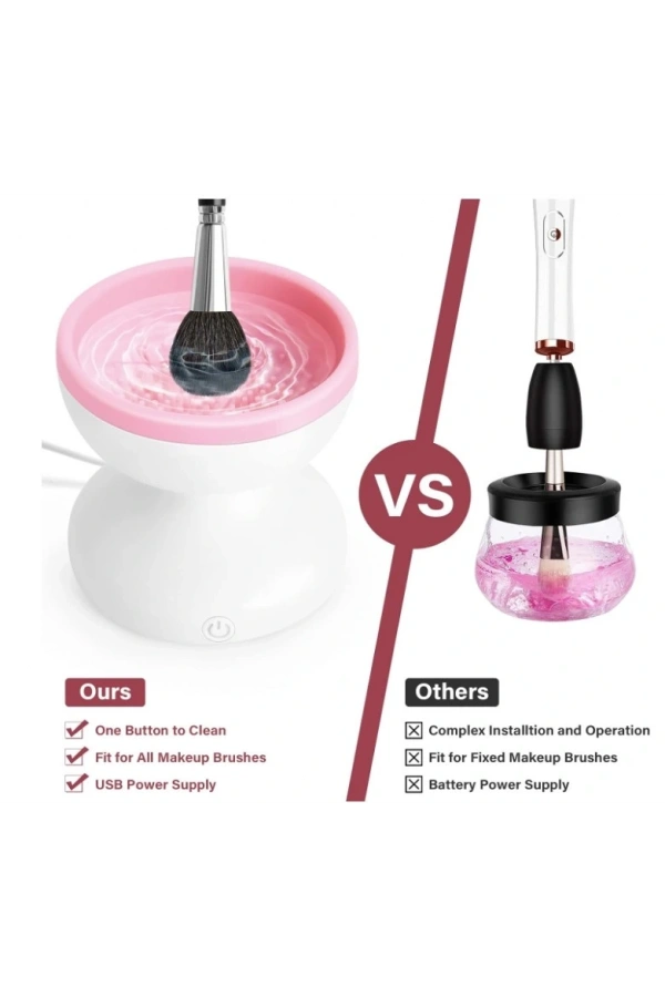 Bidebuvar Elektrikli Makyaj Fırçası Temizleyici