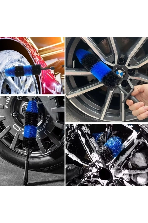Bidebuvar Ergonomik Saplı Jant ve Lastik Temizleme Fırçası