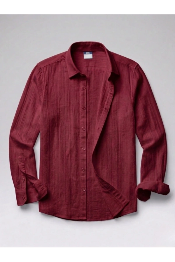 Bidebuvar Erkek Armürlü Yarım Oversize Müslin Gömlek