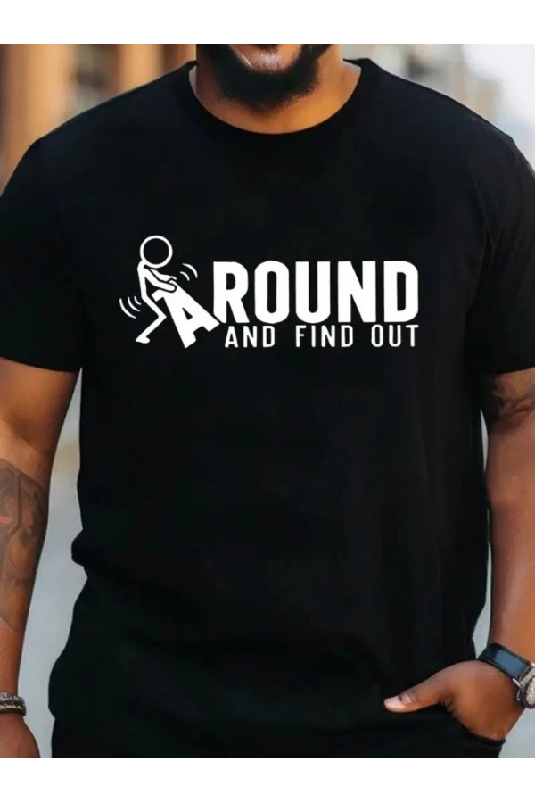 Bidebuvar Erkek Around Baskılı Süprem T-shirt