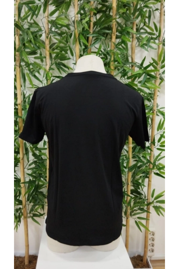 Bidebuvar Erkek Bisiklet Yaka Kedi Baskılı Süprem T-shirt