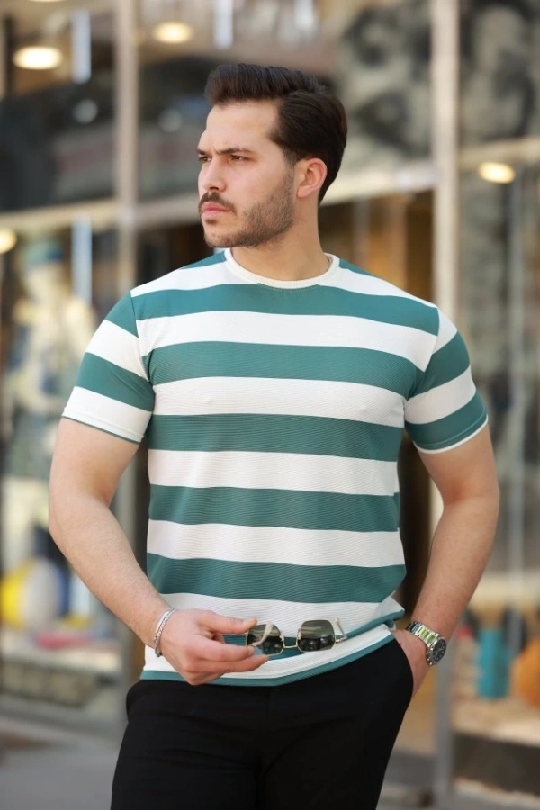 Bidebuvar Erkek çift Renk Pamuklu örme Kumaş Kısa Kollu T-shirt