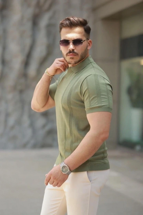 Bidebuvar Erkek Hemşire Yaka Kısa Kollu Tişört