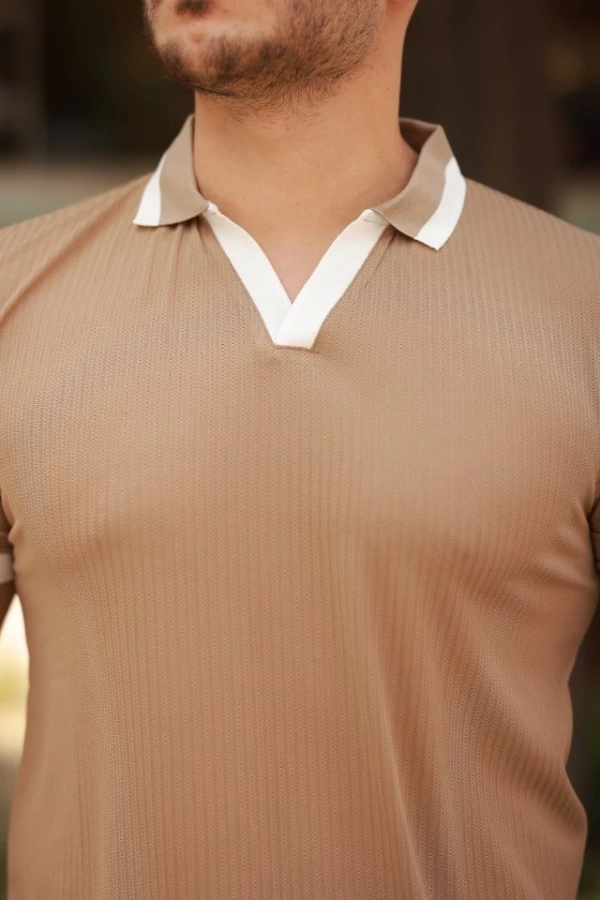 Bidebuvar Erkek Hemşire Yaka Kısa Kollu Tişört