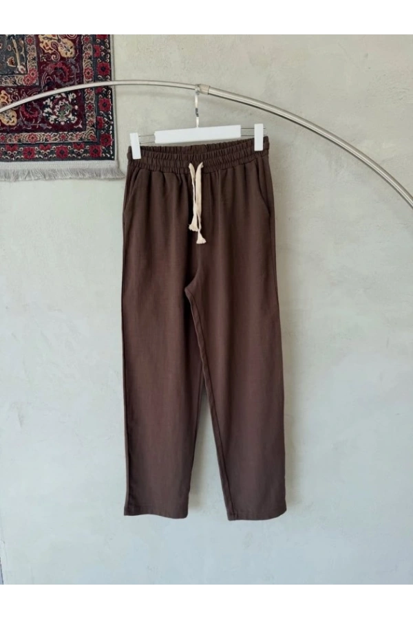 Bidebuvar Erkek İthal Yıkamalı Keten Pantolon