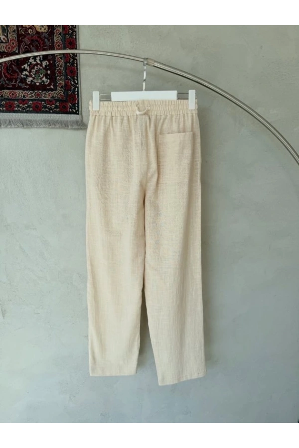 Bidebuvar Erkek İthal Yıkamalı Keten Pantolon