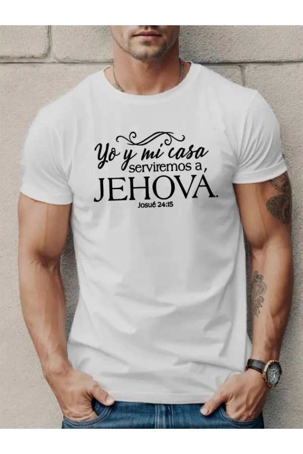Bidebuvar Erkek Jehova Baskılı Süprem T-shirt