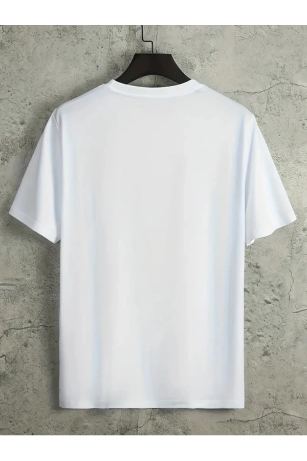 Bidebuvar Erkek Kısa Kollu Bisiklet Yaka Baskılı Süprem Tişört