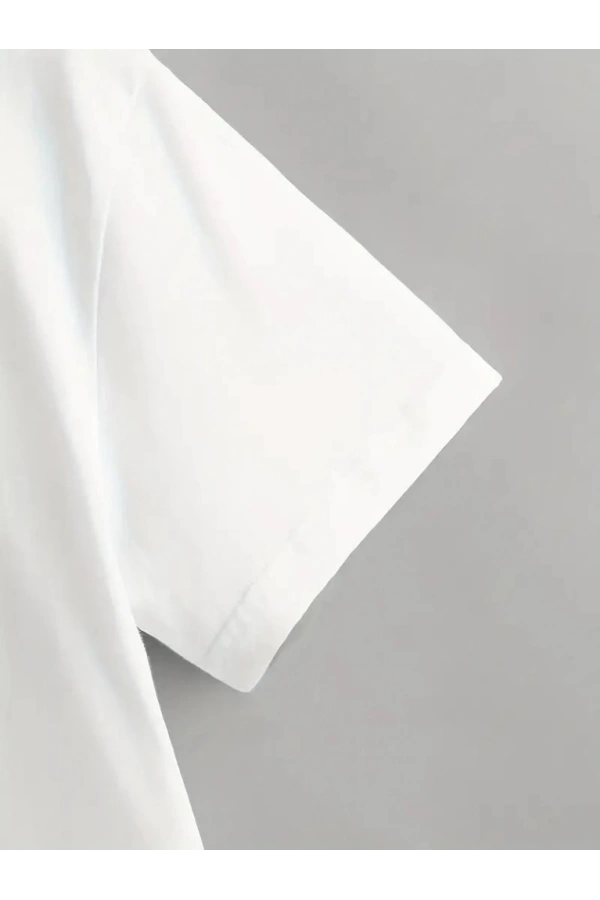 Bidebuvar Erkek Kısa Kollu Bisiklet Yaka Baskılı Süprem Tişört