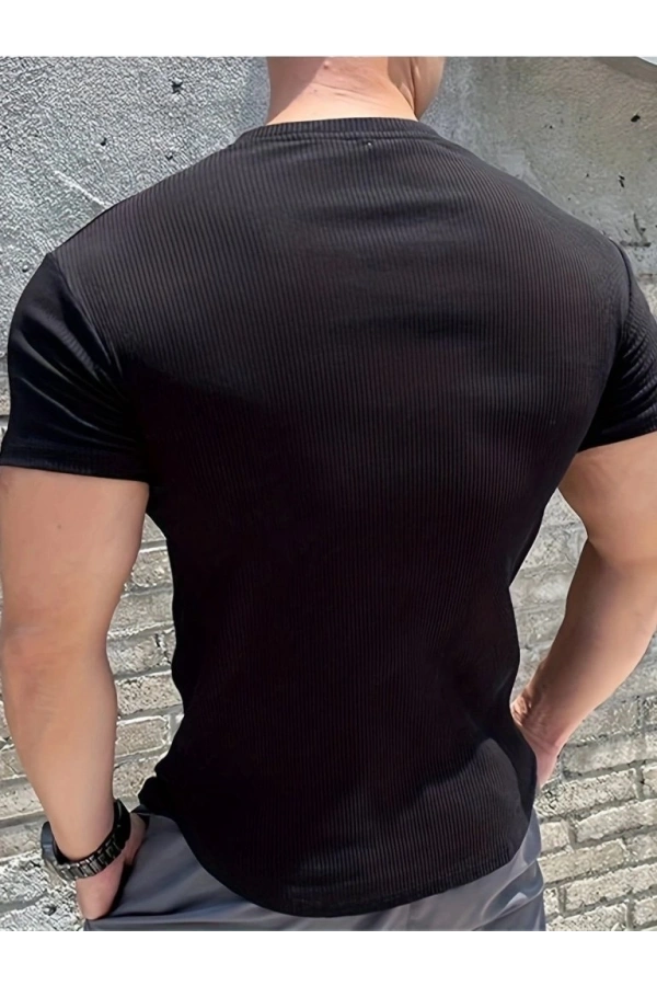 Bidebuvar Erkek Kısa Kollu Bisiklet Yaka Burgu Tişört