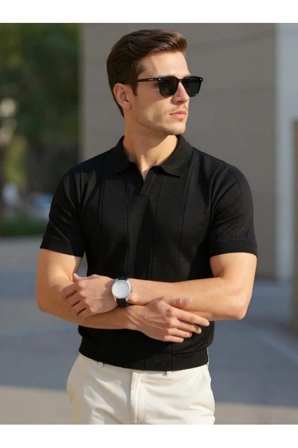 Bidebuvar Erkek Kısa Kollu Polo Yakalı Triko Tshirt